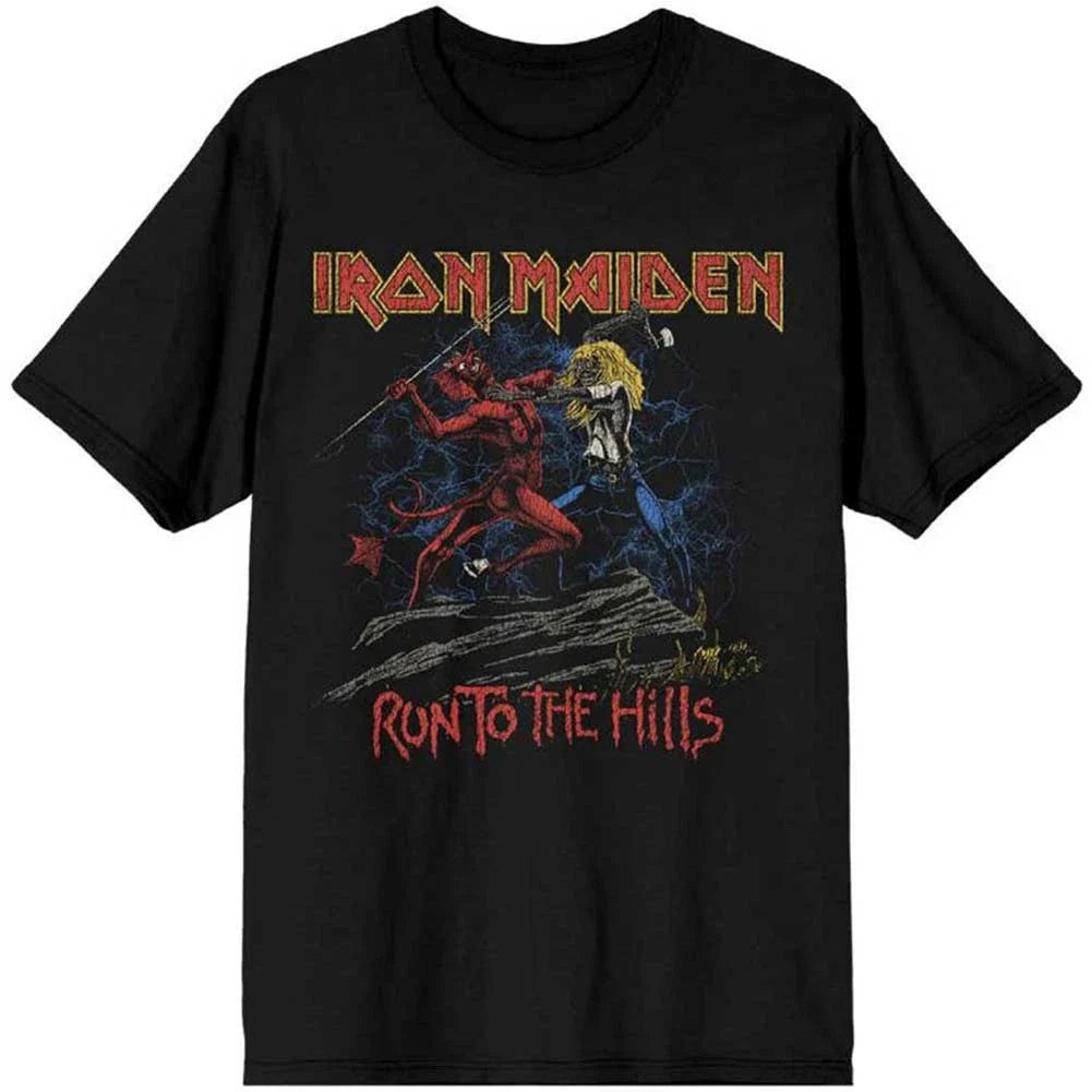 Men's Iron Maiden Number of the Beast Run To Hills - Adult & Kids T-Shirts, Sweatshirts & Hoodies apparel design preview 1