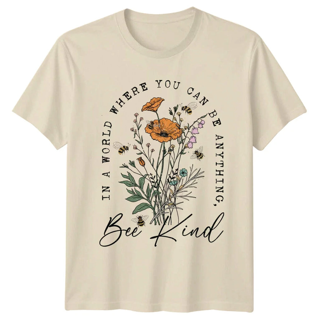 Bee Kind In A World Where You Can Be Anything Nature - Adult & Kids T-Shirts, Sweatshirts & Hoodies apparel design preview 1