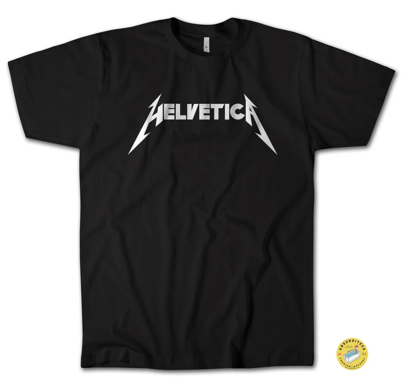 HELVETICA Font Lovers Graphic Design Metallica Heavy - Adult & Kids T-Shirts, Sweatshirts & Hoodies apparel design preview 1