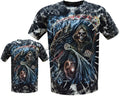 Mens Grim Reaper Skull Dragon Glow In Dark Tattoo - Adult & Kids T-Shirts, Sweatshirts & Hoodies apparel design preview 1