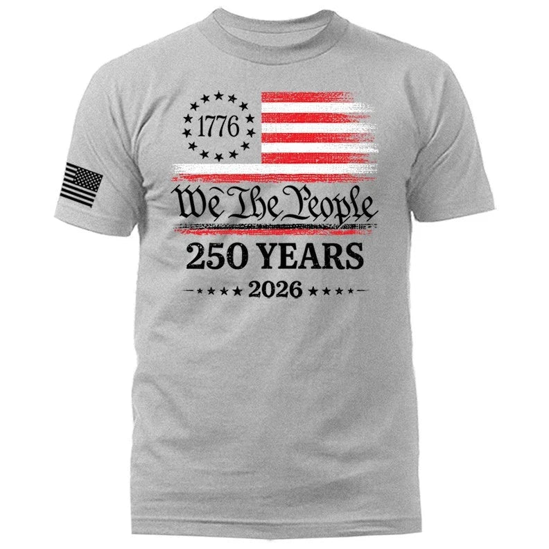 250 Years of American Independence Day US Flag 4th - Adult & Kids T-Shirts, Sweatshirts & Hoodies apparel design preview 1