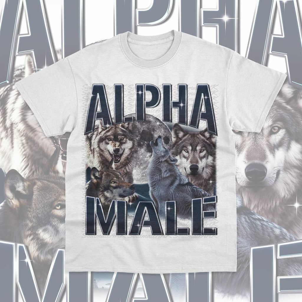 Alpha Male Wolf Unisex Animal Wolves Pack Sweater - Adult & Kids T-Shirts, Sweatshirts & Hoodies apparel design preview 1