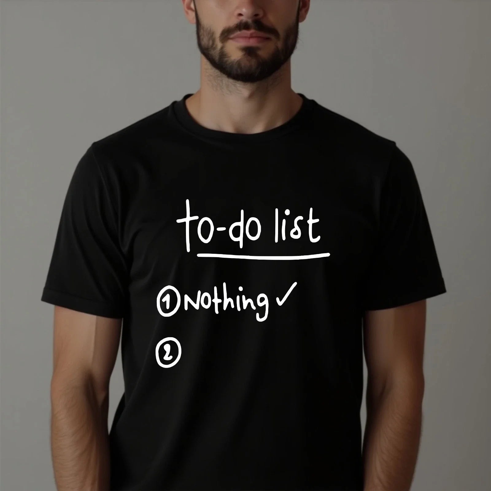 To-Do List Nothing Funny Sarcastic Lazy Novelty - Adult & Kids T-Shirts, Sweatshirts & Hoodies apparel design preview 1