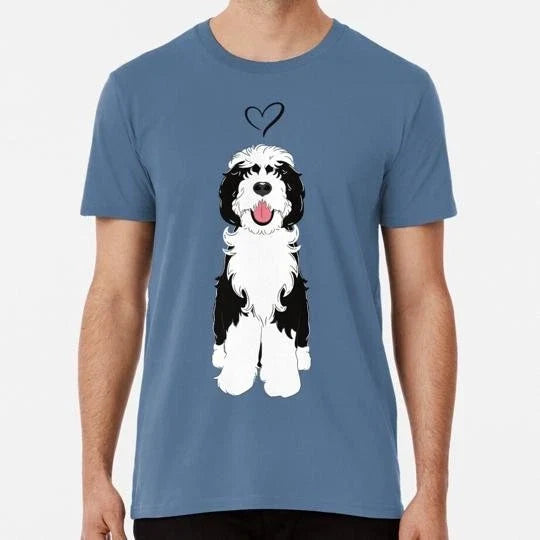 Love Black And White Sheepadoodle 1 Size S to 5XL - Adult & Kids T-Shirts, Sweatshirts & Hoodies apparel design preview 1