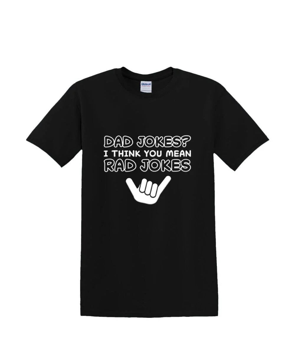 S to 2XL 3XL DAD JOKES RAD puff humor adult - Adult & Kids T-Shirts, Sweatshirts & Hoodies apparel design preview 1