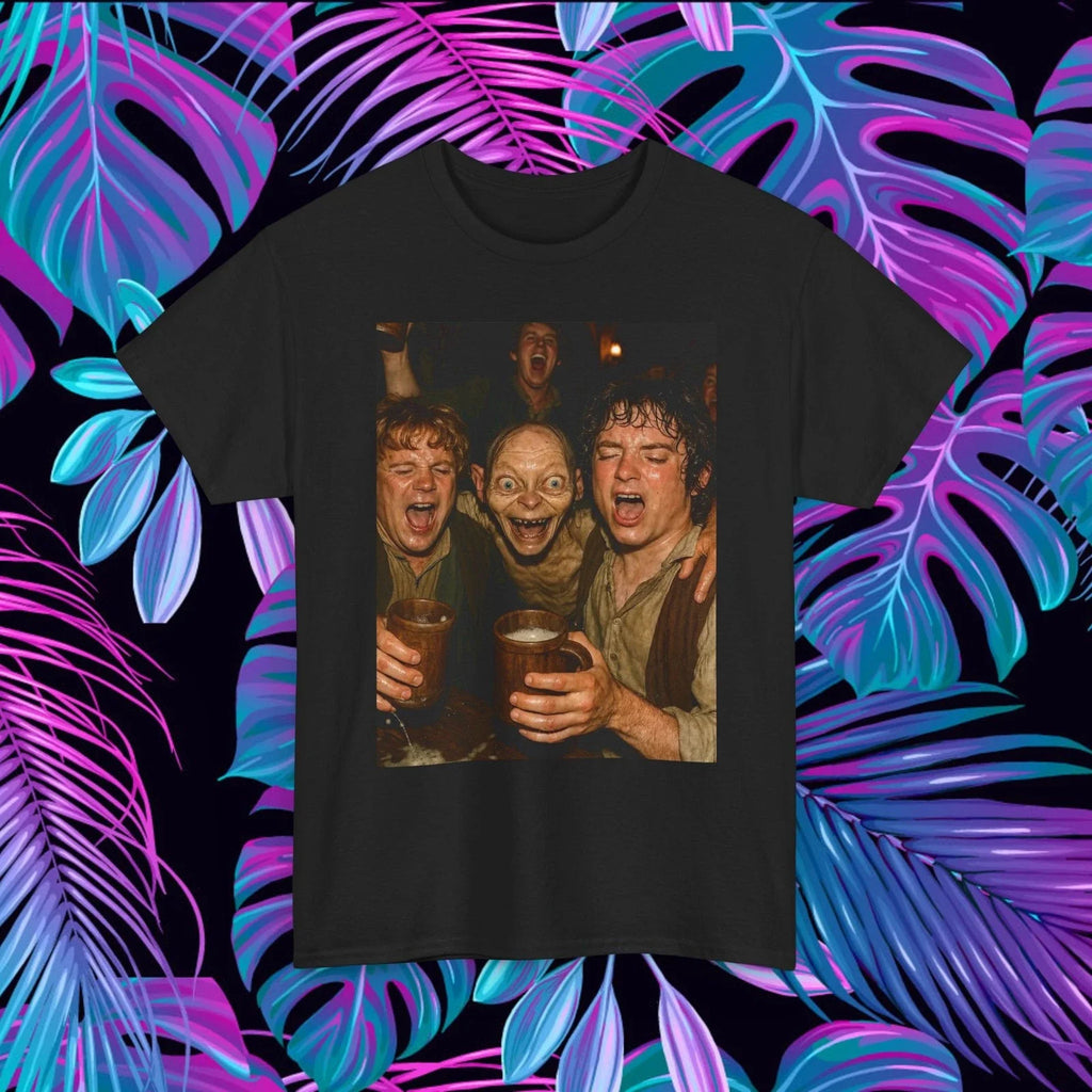 LOTR Hobbits Gollum Drinking Beer Funny Tavern Meme - Adult & Kids T-Shirts, Sweatshirts & Hoodies apparel design preview 1
