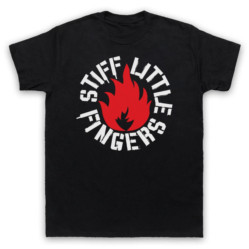 INFLAMMABLE UNOFFICIAL STIFF LITTLE FINGERS FLAME - Adult & Kids T-Shirts, Sweatshirts & Hoodies apparel design preview 1