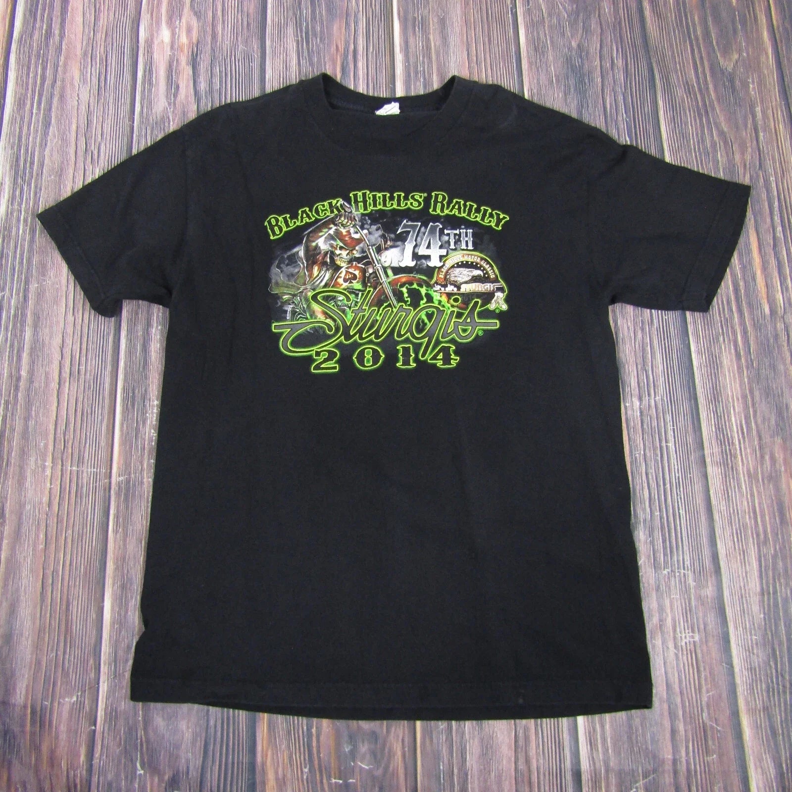 2014 Sturgis Black Hills Motorcycle Rally Mens Large - Adult & Kids T-Shirts, Sweatshirts & Hoodies apparel design preview 1