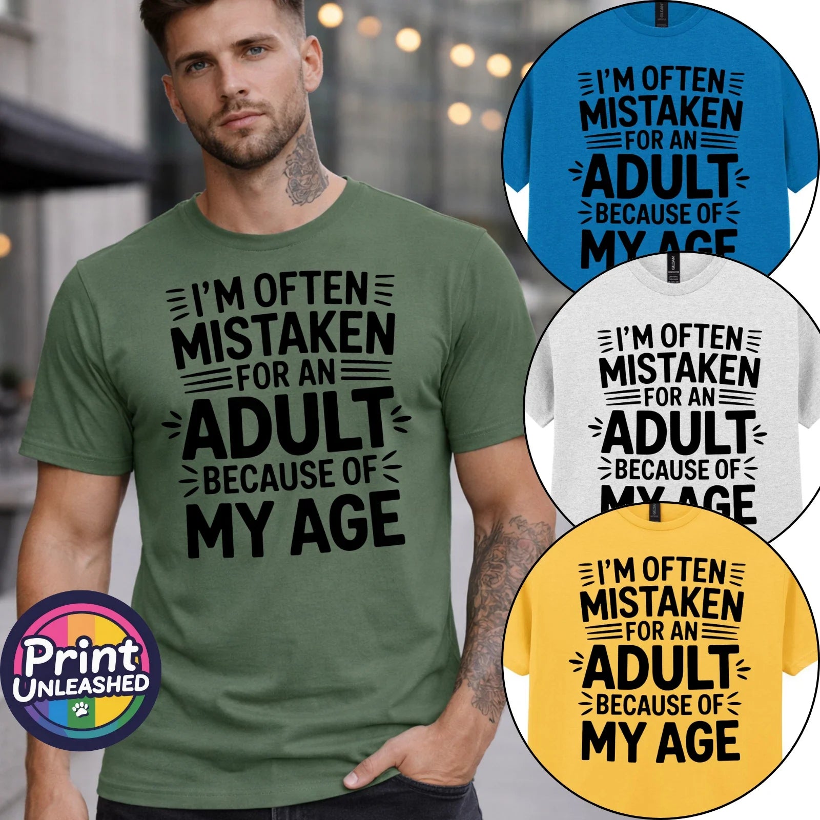Often Mistaken For An Funny Slogan Unisex S-2XL Gift - Adult & Kids T-Shirts, Sweatshirts & Hoodies apparel design preview 1