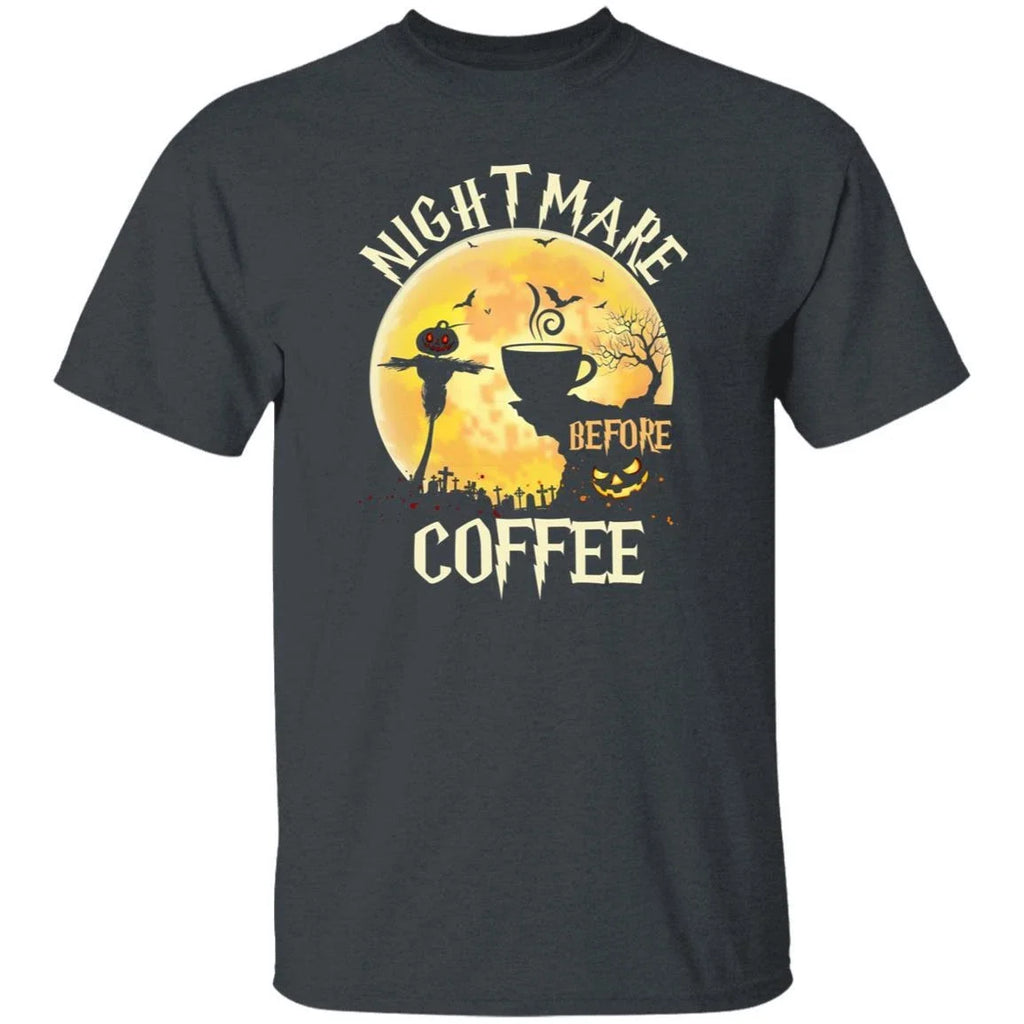 Nightmare before coffee Halloween gift lover black - Adult & Kids T-Shirts, Sweatshirts & Hoodies apparel design preview 1