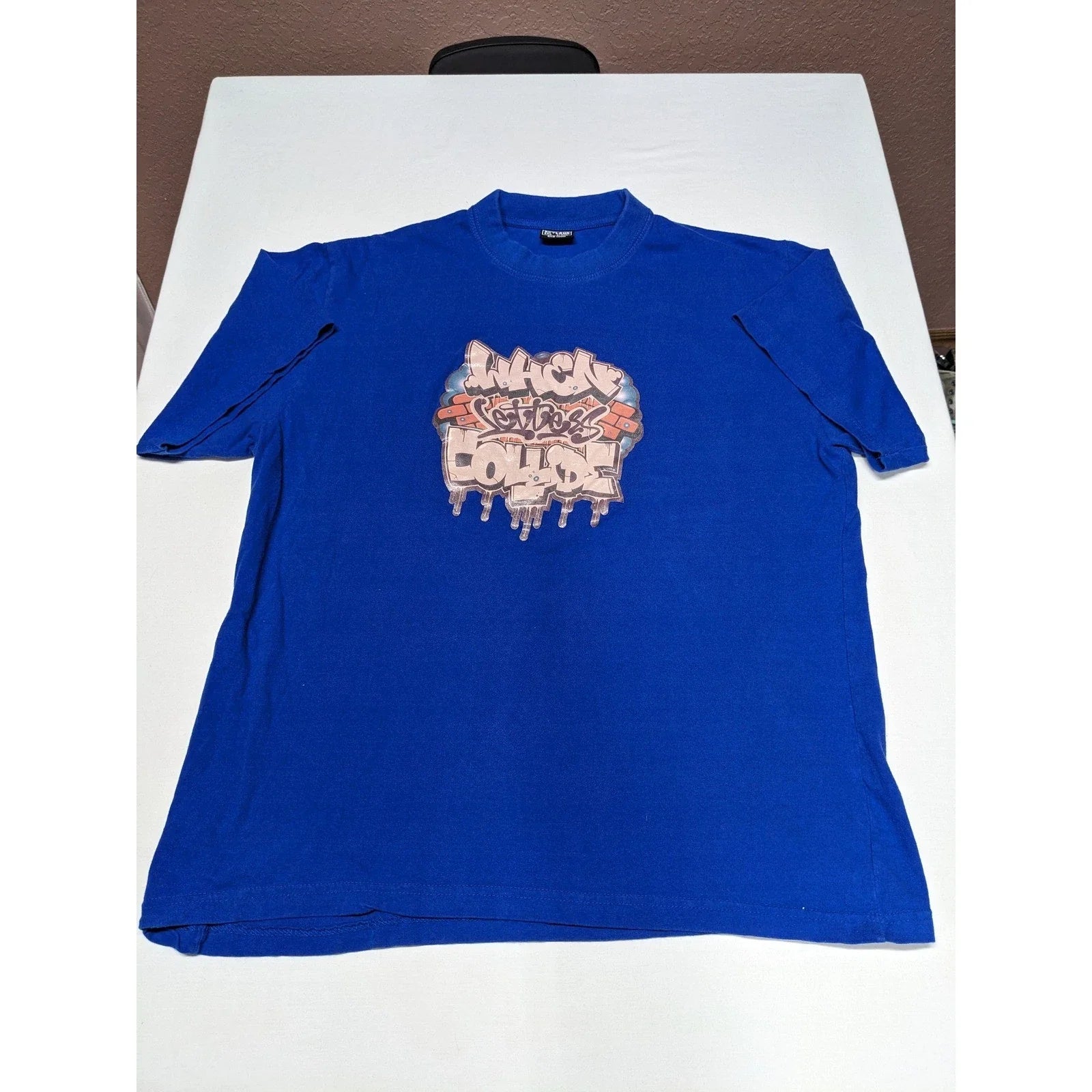 Skyland Mens 2XL Royal Blue Graffiti Graphic When - Adult & Kids T-Shirts, Sweatshirts & Hoodies apparel design preview 1