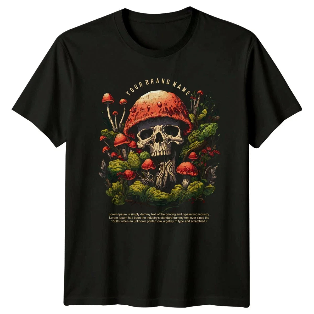 Mystical Skull Mushroom Woodland Art Nature Birthday - Adult & Kids T-Shirts, Sweatshirts & Hoodies apparel design preview 1