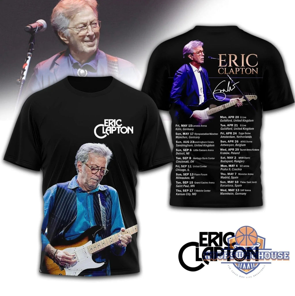 Eric Clapton Tour 2026 Signature AOP - Adult & Kids T-Shirts, Sweatshirts & Hoodies apparel design preview 1