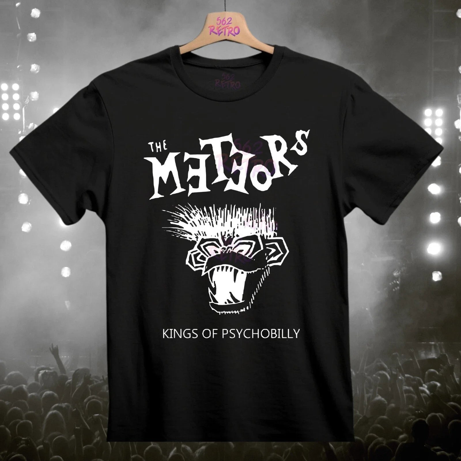 The Meteors Rockabilly, Psychobilly Band Black S-3XL - Adult & Kids T-Shirts, Sweatshirts & Hoodies apparel design preview 1