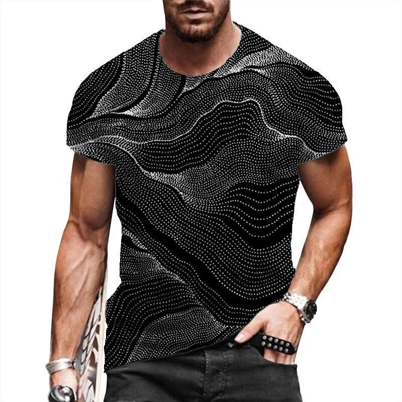Men's Fashion Black Abstract Graphic Silky Short - Adult & Kids T-Shirts, Sweatshirts & Hoodies apparel design preview 1