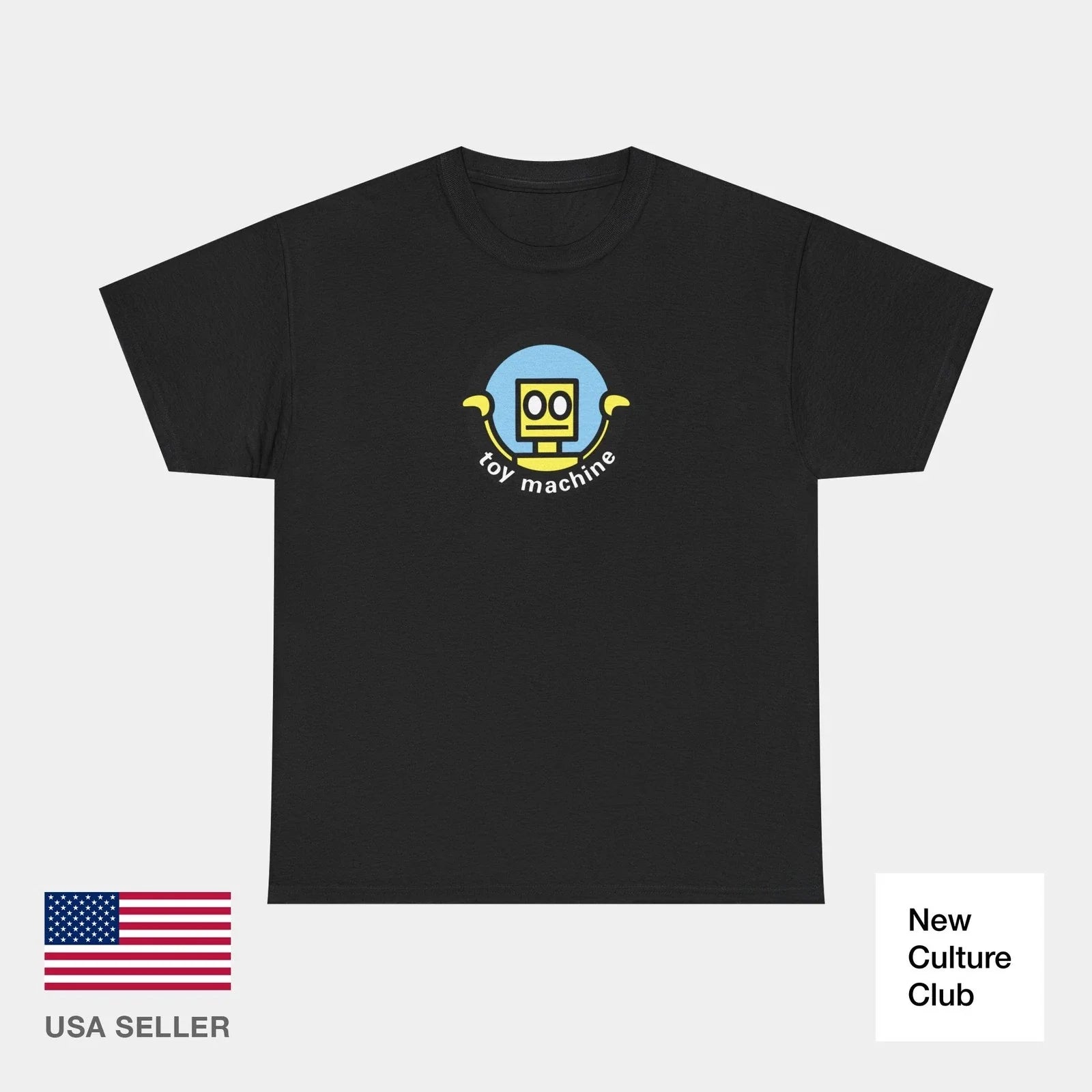 Toy Machine Robot 1990s Skate Vintage Skateboarding - Adult & Kids T-Shirts, Sweatshirts & Hoodies apparel design preview 1