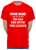 Personalised Mens Funny Gift The Man Myth Your Name - Adult & Kids T-Shirts, Sweatshirts & Hoodies apparel design preview 1
