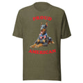 DOBERMAN PATRIOTIC 4TH JULY AMERICAN ALL SIZES OLIVE - Adult & Kids T-Shirts, Sweatshirts & Hoodies apparel design preview 1
