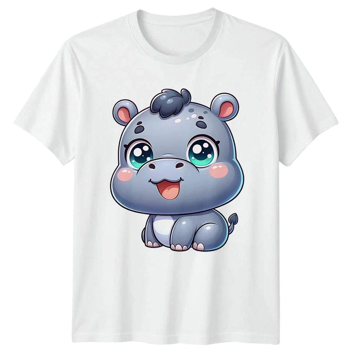 Cute Hippo Hippos Animals Mens Womens Graphic Unisex - Adult & Kids T-Shirts, Sweatshirts & Hoodies apparel design preview 1