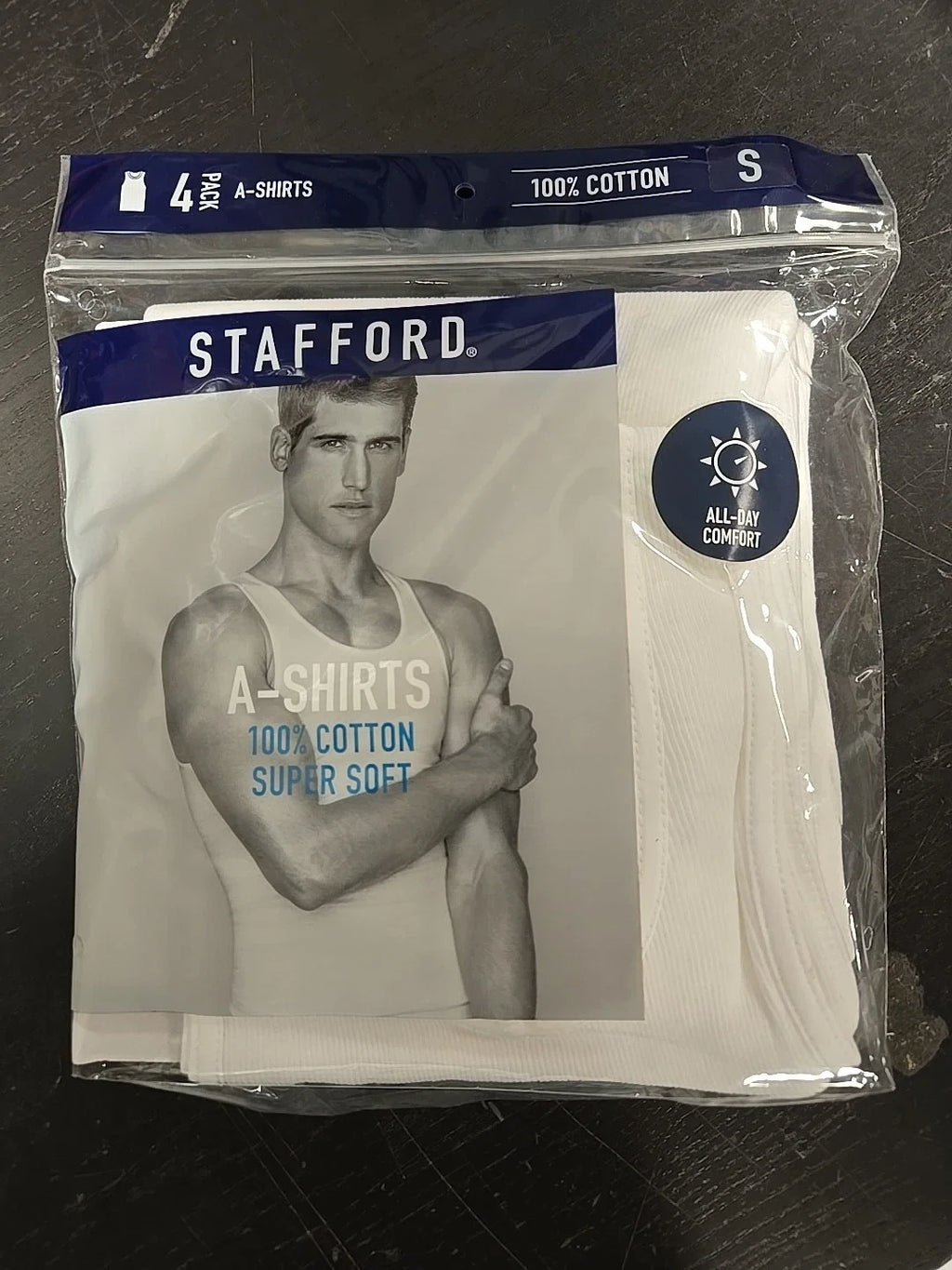 Stafford 4Pk Men Super Soft White 100% Cotton A- - Adult & Kids T-Shirts, Sweatshirts & Hoodies apparel design preview 1