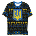 Ukraine Folk Art Pattern Men's AOP Trident Flag - Adult & Kids T-Shirts, Sweatshirts & Hoodies apparel design preview 1