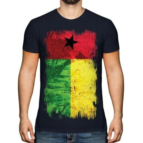 GUINEA BISSAU GRUNGE FLAG MENS TOP GUINÉ-BISSAU - Adult & Kids T-Shirts, Sweatshirts & Hoodies apparel design preview 1