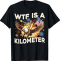 WTF is A Kilometer Funny Hot Dog Riding Eagle 4th of - Adult & Kids T-Shirts, Sweatshirts & Hoodies apparel design preview 1