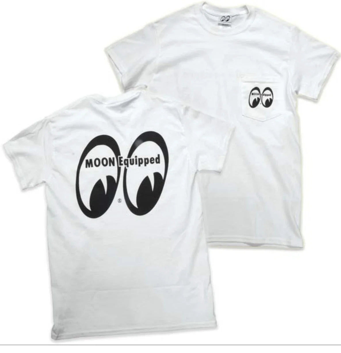 Men's Mooneyes Moon Equipped Classic White Pocket - Adult & Kids T-Shirts, Sweatshirts & Hoodies apparel design preview 1
