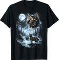 Tortoiseshell Cat Howling at Moon 90's Retro - Adult & Kids T-Shirts, Sweatshirts & Hoodies apparel design preview 1