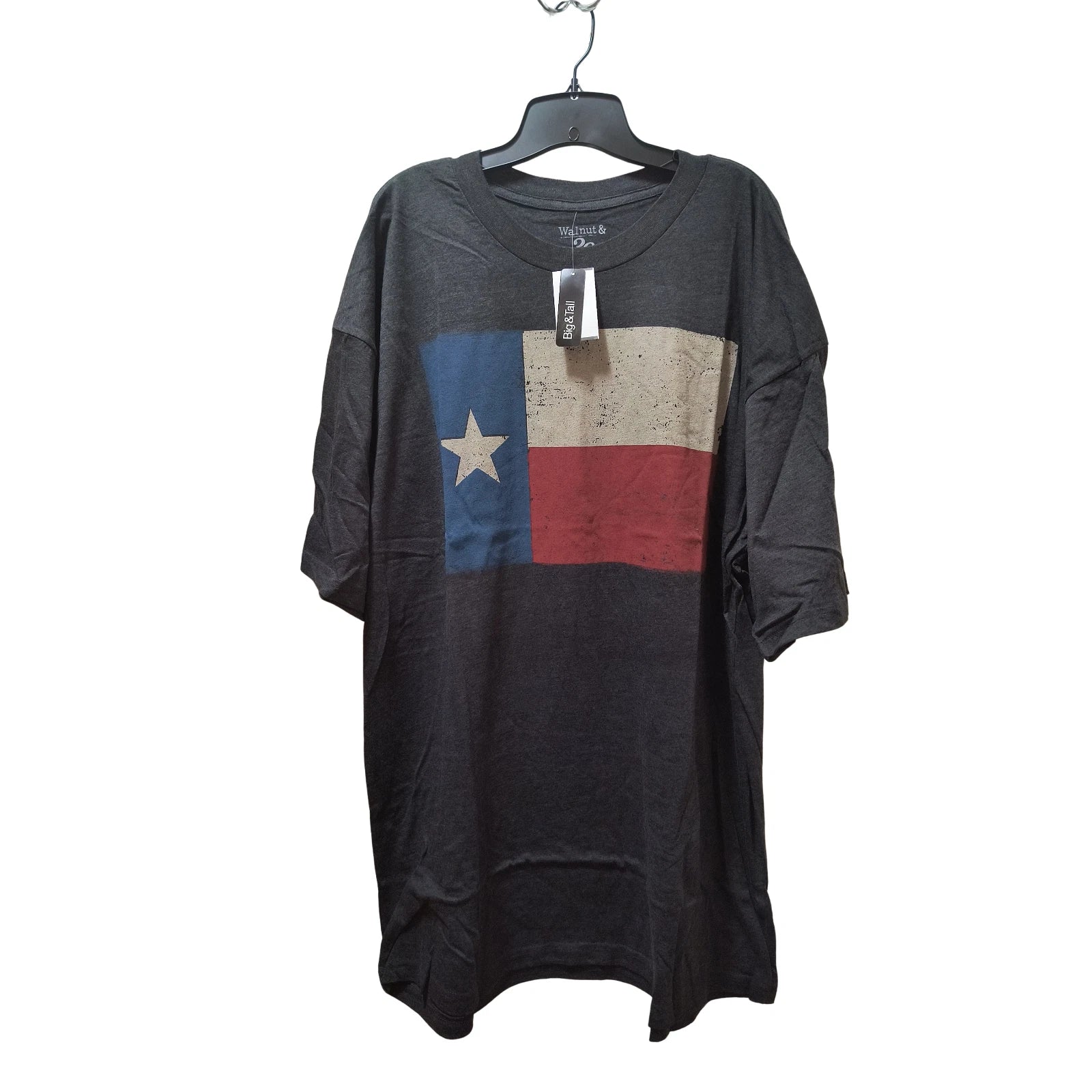 Walnut 39th Distressed Texas Flag Graphic Charcoal - Adult & Kids T-Shirts, Sweatshirts & Hoodies apparel design preview 1