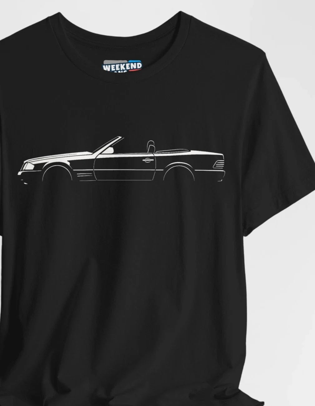 R129 Mercedes SL Roadster Silhouette 1989 2002 - Adult & Kids T-Shirts, Sweatshirts & Hoodies apparel design preview 1