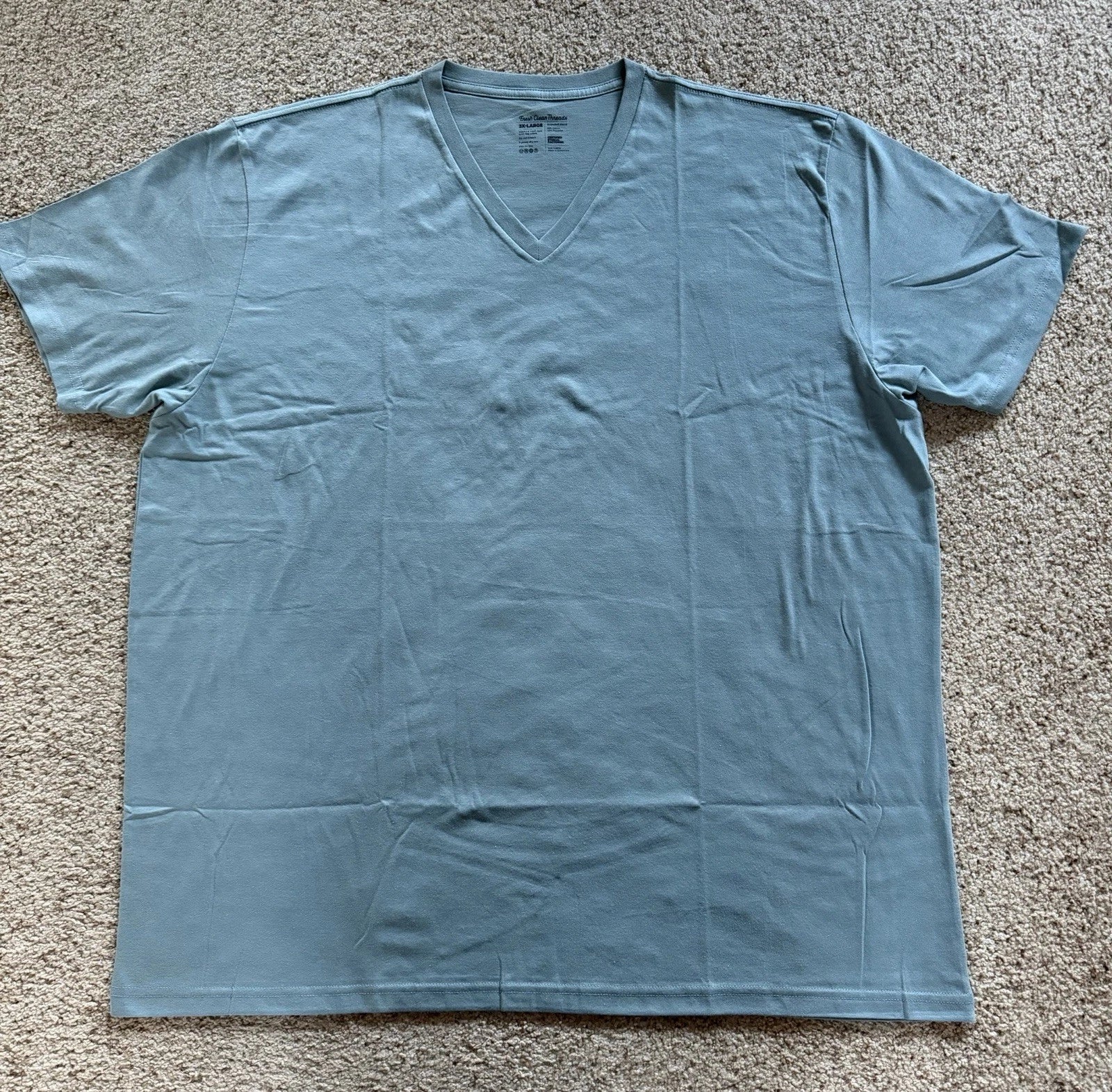 New Fresh Clean Threads Men's T V-neck, 3XB, Harbor - Adult & Kids T-Shirts, Sweatshirts & Hoodies apparel design preview 1