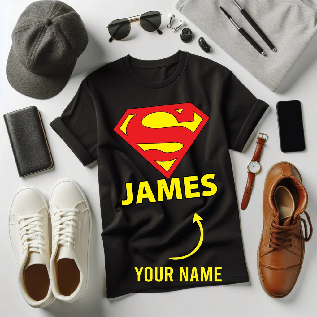 Personalised Super Dad Father Day Birthday Gift - Adult & Kids T-Shirts, Sweatshirts & Hoodies apparel design preview 1