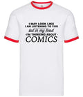In My Head I'm Comics Mens Ringer Graphic Novel - Adult & Kids T-Shirts, Sweatshirts & Hoodies apparel design preview 1