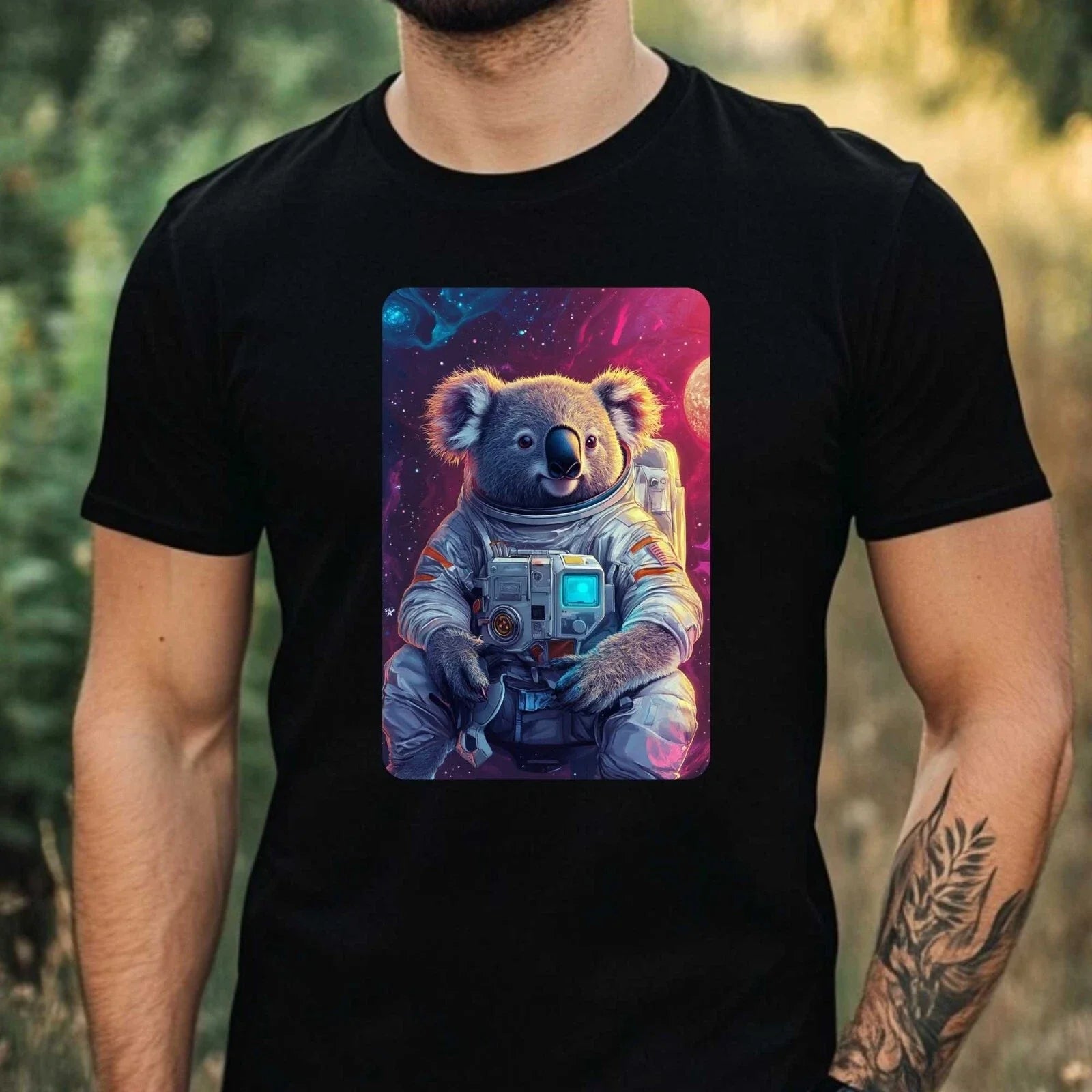 Mens Koala Astronaut Print Cotton Size XS to 5XL - Adult & Kids T-Shirts, Sweatshirts & Hoodies apparel design preview 1