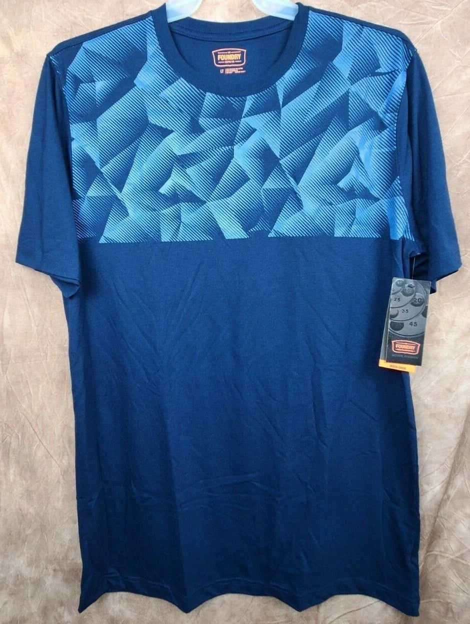 LT Foundry Blue with Slate Stripes Men's Big Tall - Adult & Kids T-Shirts, Sweatshirts & Hoodies apparel design preview 1