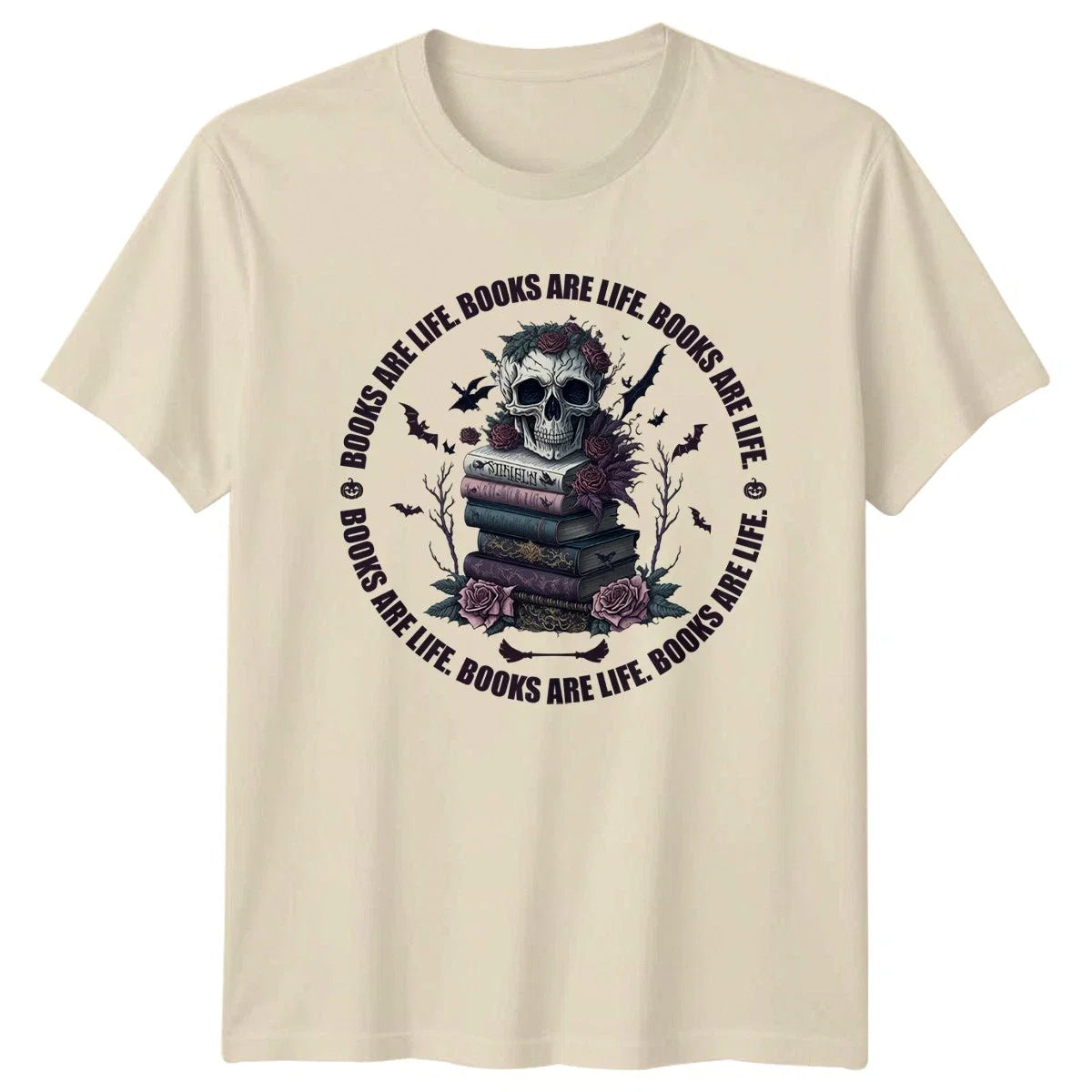 Books Are Life Gothic Reading Gift For Him And Her - Adult & Kids T-Shirts, Sweatshirts & Hoodies apparel design preview 1