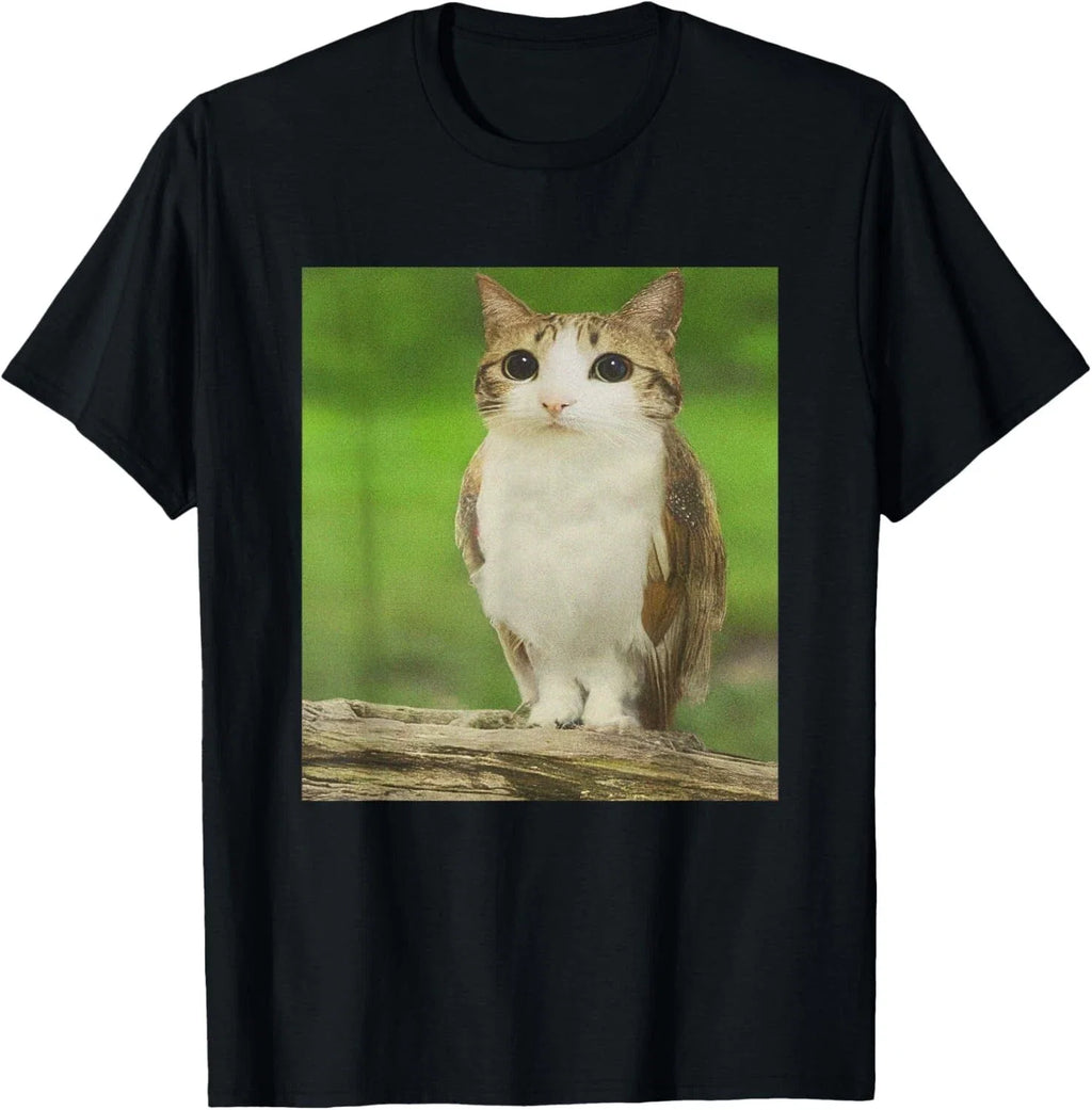 Meowl Cat Owl Funny Cursed Internet Trendy Meme - Adult & Kids T-Shirts, Sweatshirts & Hoodies apparel design preview 1
