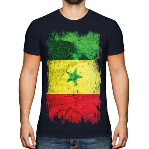 SENEGAL GRUNGE FLAG MENS TOP SÉNÉGAL FOOTBALL - Adult & Kids T-Shirts, Sweatshirts & Hoodies apparel design preview 1