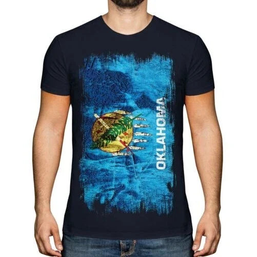 Oklahoma Zustand Grunge Flagge Herren Oklahoman Hemd - Adult & Kids T-Shirts, Sweatshirts & Hoodies apparel design preview 1