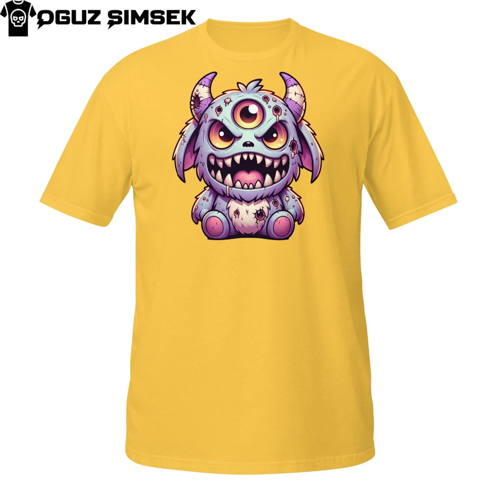 3-Eyed Cute Monster Pastel Goth Plush Horror Design - Adult & Kids T-Shirts, Sweatshirts & Hoodies apparel design preview 1