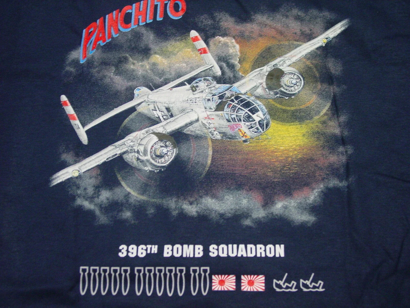 B-25 Panchito Bomber NAA Aviation Airshow Nose Art - Adult & Kids T-Shirts, Sweatshirts & Hoodies apparel design preview 1