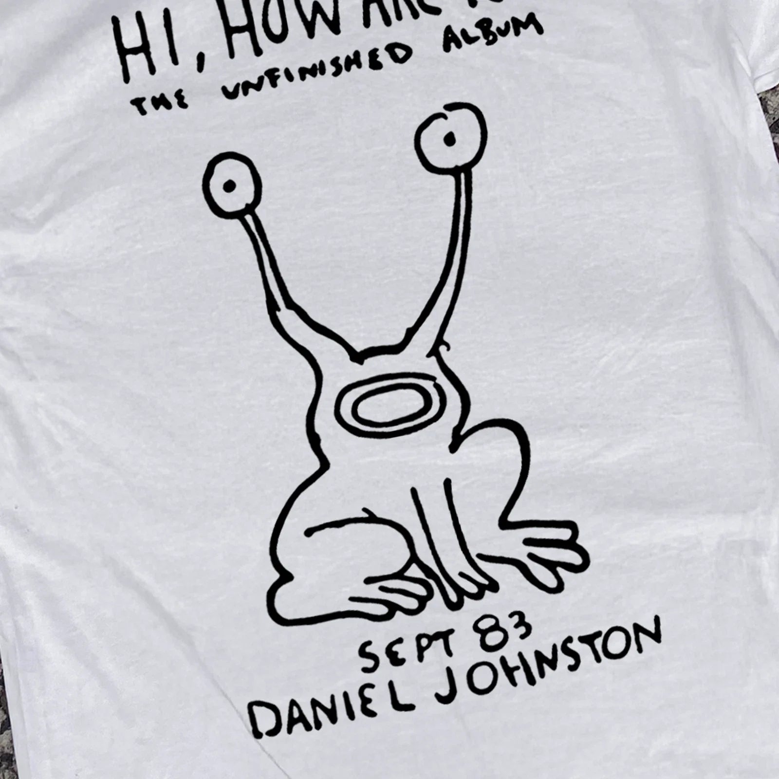 Daniel Johnston 'Hi, How Are You?' Classic White XL - Adult & Kids T-Shirts, Sweatshirts & Hoodies apparel design preview 1