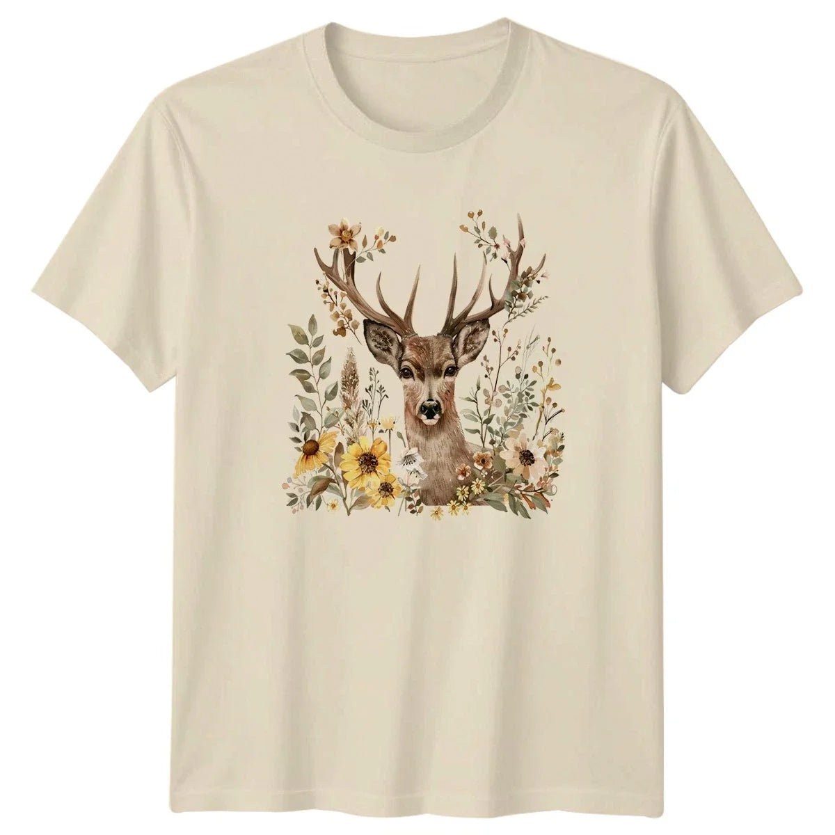 Deer Floral Boho Nature Gift For Him And Her - Adult & Kids T-Shirts, Sweatshirts & Hoodies apparel design preview 1