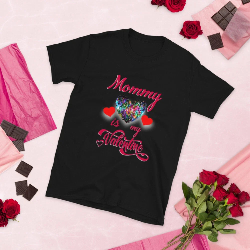 Mommy is My Valentine - Adult & Kids T-Shirts, Sweatshirts & Hoodies apparel design preview 1