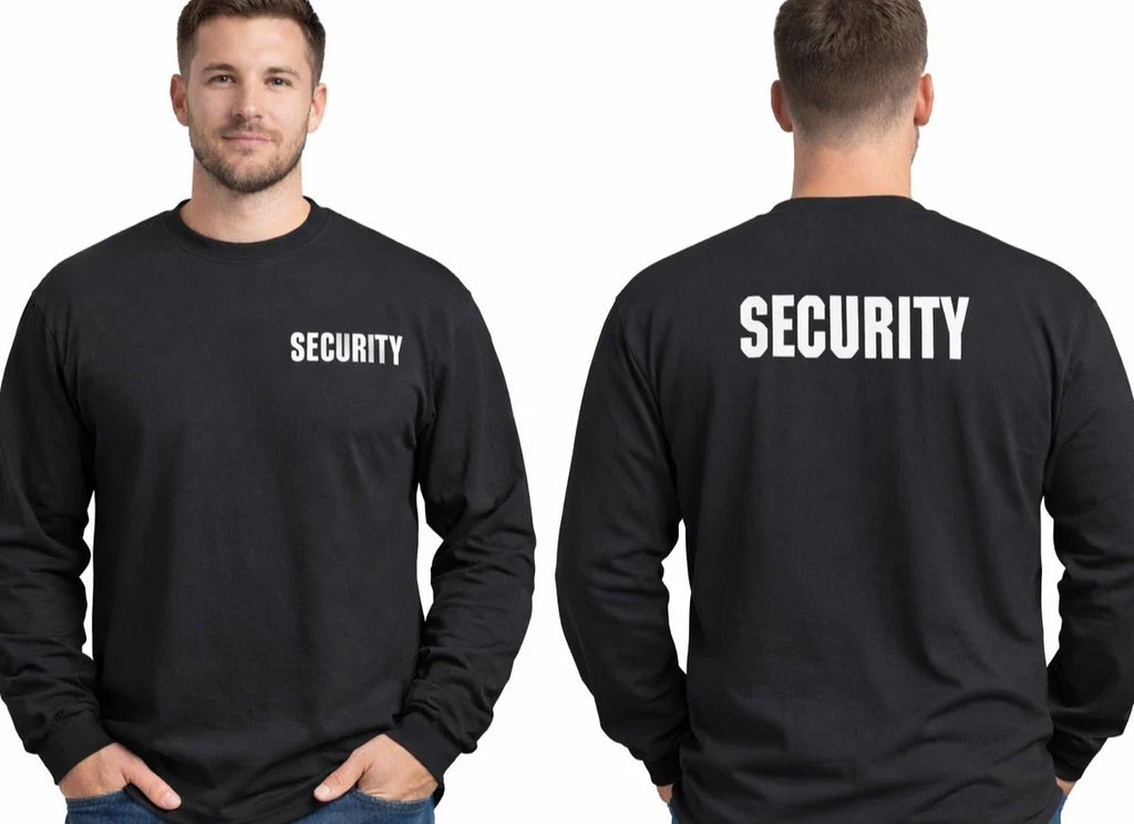 Security Front Back Print Black - Adult & Kids T-Shirts, Sweatshirts & Hoodies apparel design preview 1