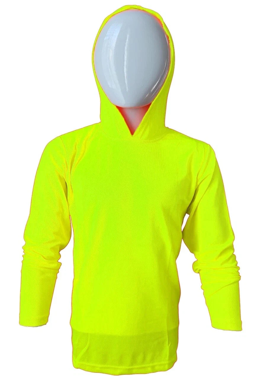 DRI-FIT UPF 50+ Sun Protection Hooded SAFETY GREEN - Adult & Kids T-Shirts, Sweatshirts & Hoodies apparel design preview 1
