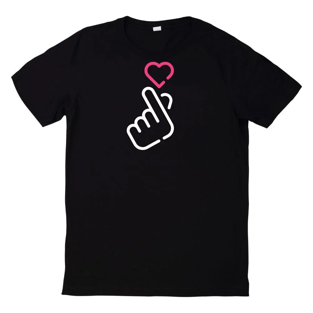 Korean Finger Heart K Pop Hand Sign - Adult & Kids T-Shirts, Sweatshirts & Hoodies apparel design preview 1