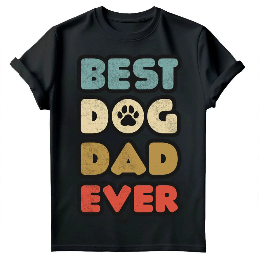 Best Dog Dad Ever Fathers Day Lover Top Mens #FD - Adult & Kids T-Shirts, Sweatshirts & Hoodies apparel design preview 1