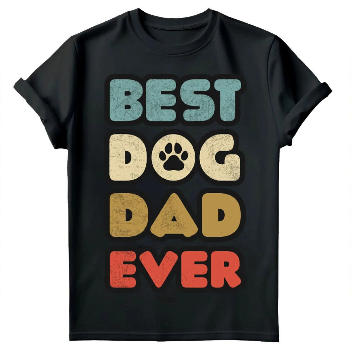 Best Dog Dad Ever Fathers Day Lover Top Mens #FD - Adult & Kids T-Shirts, Sweatshirts & Hoodies apparel design preview 1